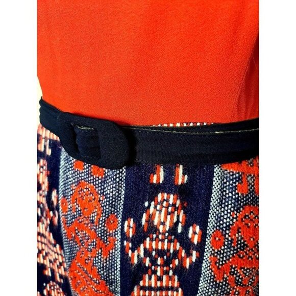 Vintage Novelty Print Set, 70s Howard Wolf, Dress and‎ Jacket Set, Tapestry Set - Picture 4 of 10